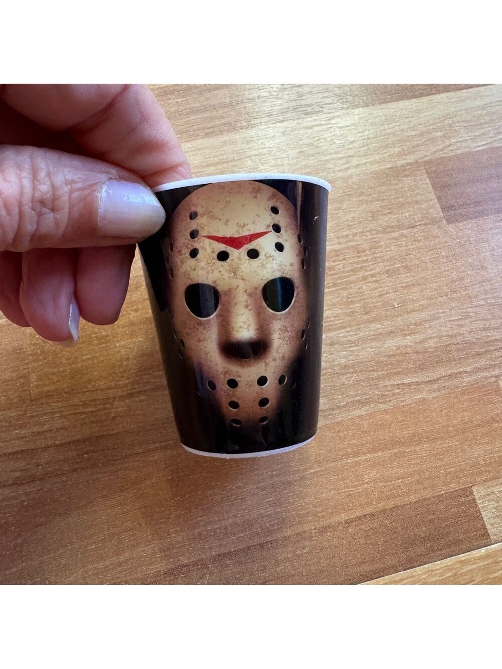 Friday the 13th Jason plastic short glass vintage